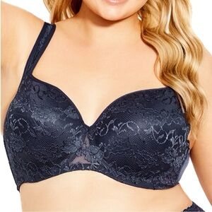 AVENUE BODY 42F, 50F & 52F Indigo Fashion Lace Balconette Bra TD03.3